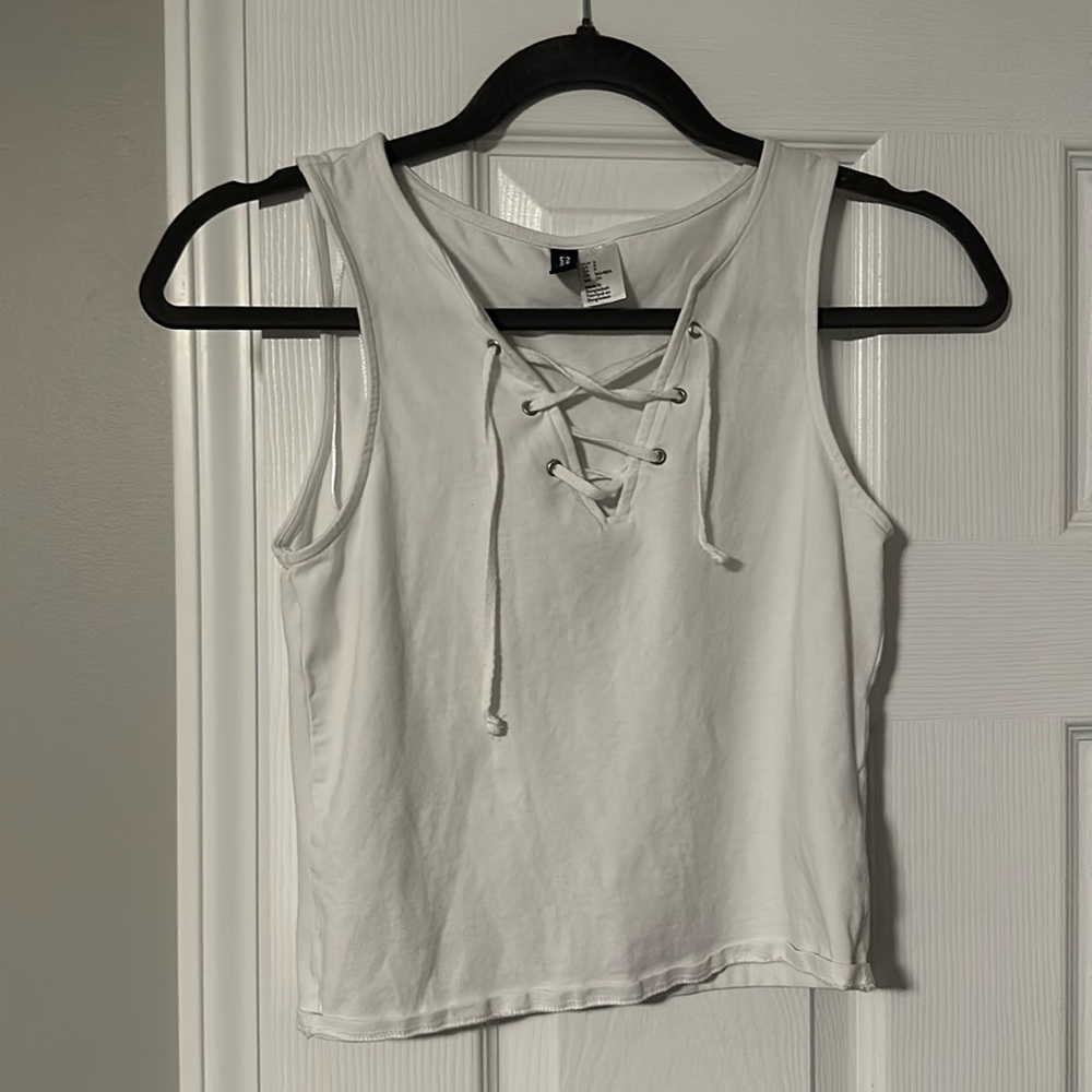 White crop(ish) top
